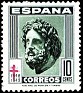 Spain 1948 Pro Tuberculosos 10 CTS Verde Edifil 1041